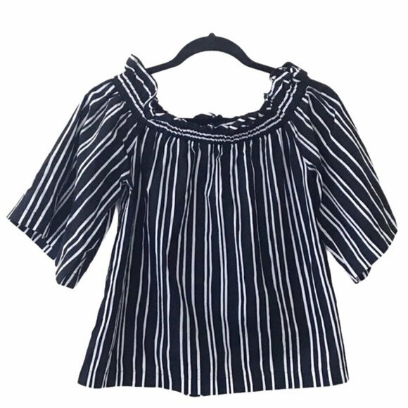 H&M Off The Shoulder Bardot Style Stripe Top - Picture 1 of 6